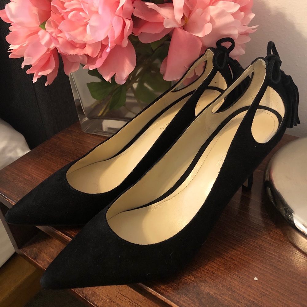 Marc Fisher Black Tassel Pumps